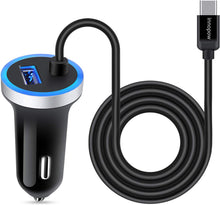 Load image into Gallery viewer, innopow USB C Car Charger, 3.4A Fast Charging Car Adapter+3ft Type C Cable for Samsung Galaxy S22 S21 S20 S10 Note 20 A10E A20 A50 A51 A01 A71 A11, LG Stylo 6/5/4 G8 G7 V60 ThinQ Moto G8 G7 Google Pixel 4 3a